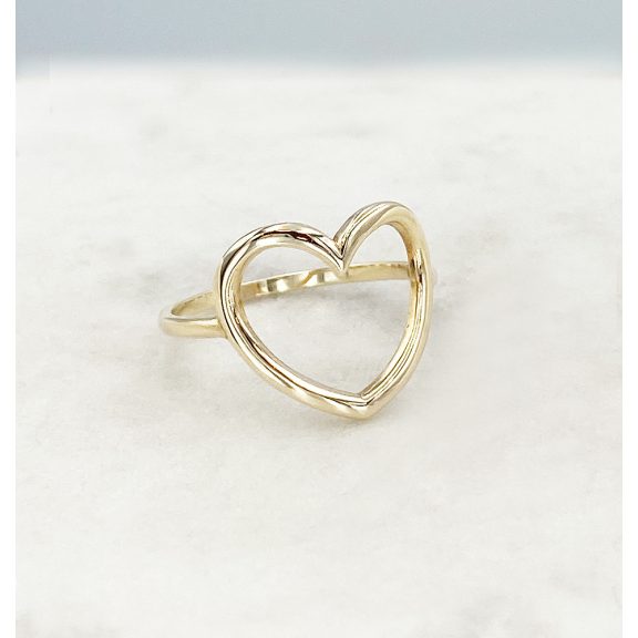 Heart sárga arany szív gyűrű Heart sárga arany szív gyűrű