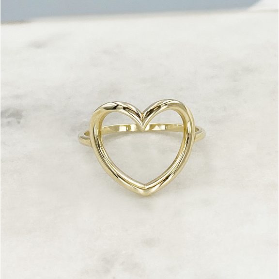 Heart sárga arany szív gyűrű Heart sárga arany szív gyűrű