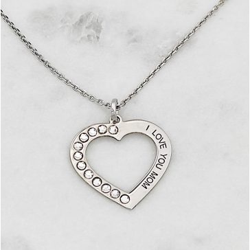 Mom ezüst és apró swarovski nyaklánc
