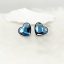 Linda ezüst és jeansblue swarovski bedugós fülbevaló