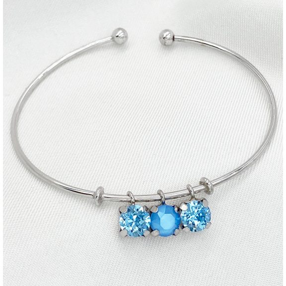 Genevra ezüst és kék swarovski karperec Genevra ezüst és kék swarovski karperec