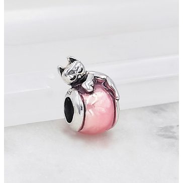 Ezüst cica charm
