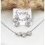 Natalie ezüst és fehér oval swarovski ékszerszett