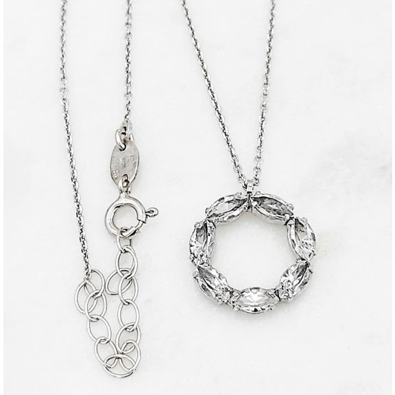 Gavrielle ezüstös swarovski koszorú ékszerszett