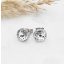 Kira ezüst és fehér swarovski swarovski bedugós fülbevaló
