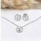 Kira ezüst és fehér swarovski ékszerszett