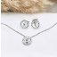 Kira ezüst és fehér swarovski ékszerszett