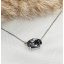 Emili ezüst és antracit swarovski nyaklánc