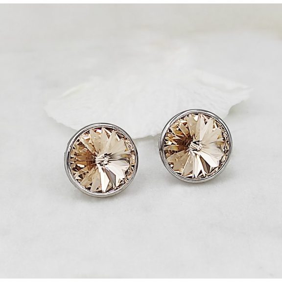 Nicci ezüst és pezsgő swarovski bedugós fülbevaló Nicci ezüst és pezsgő swarovski bedugós fülbevaló