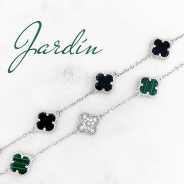 Jardín ezüst és fekete ónix karkötő 