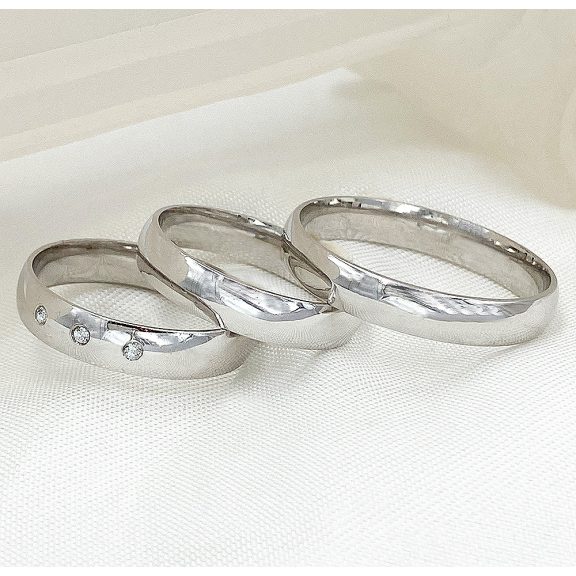 Budapest fehér arany karikagyűrűpár