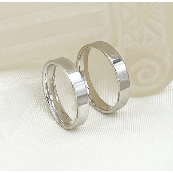 Girona fehér arany karikagyűrűpár 4 mm Girona fehér arany karikagyűrűpár 4 mm