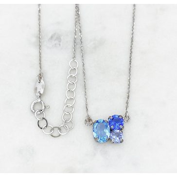 Evia ezüst és kék swarovski ékszerszett