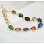 Merletto színes swarovski és aranyozott karkötő