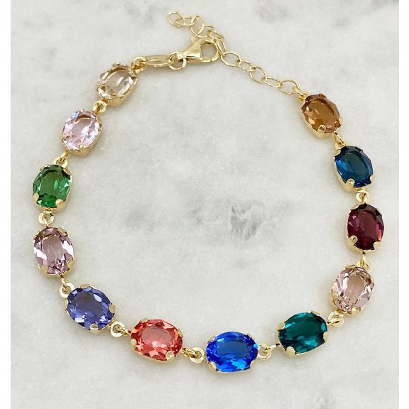 Merletto színes swarovski és aranyozott karkötő Merletto színes swarovski és aranyozott karkötő