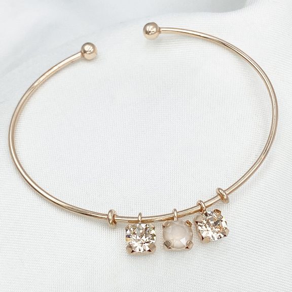 Genevra rozéarany és milk swarovski karperec Genevra rozéarany és milk swarovski karperec