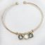Genevra rozéarany és olive swarovski karperec