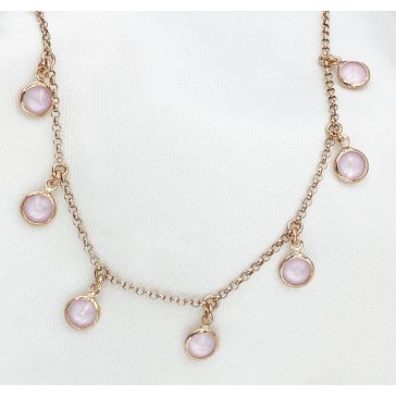 Potenza rozéarany és swarovski nyaklánc