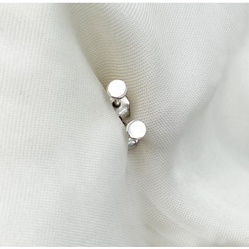 Balbina fehér arany bedugós pötty fülbevaló 3,5mm