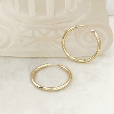 Loria sárga arany karika fülbevaló 1,8 cm