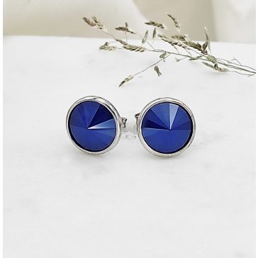 Nicci ezüst és kék swarovski bedugós fülbevaló