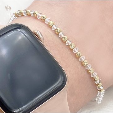   Bibbiano swarovski sárga arany órakisérő karkötő áttetsző