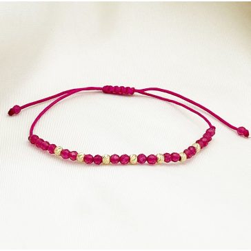   Bibbiano swarovski sárga arany órakisérő karkötő magenta