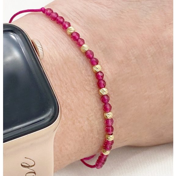 Bibbiano swarovski sárga arany órakisérő karkötő magenta Bibbiano swarovski sárga arany órakisérő karkötő magenta